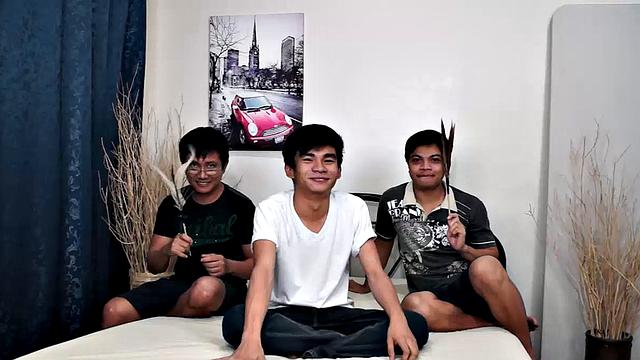 This Asian twink cutie is Felix. Felix says he's not ticklish. Well lucky for us, Ricky and Vahn, our two expert ticklers are happy to step up and prove him wrong. Ricky loves hearing cute Asian boys say, "I'm not ticklish".