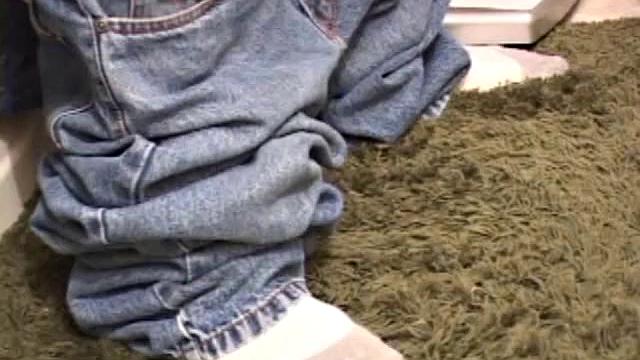 Dawson finds a magazine in the bathroom and decides to pleasure himself. A few minutes of cock stroking end with two cum shots.