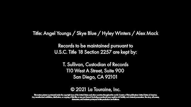 Sexy employees, Angel Youngs, Skye Blue, & Hyley Winters, tag-team the bos to advance in the company