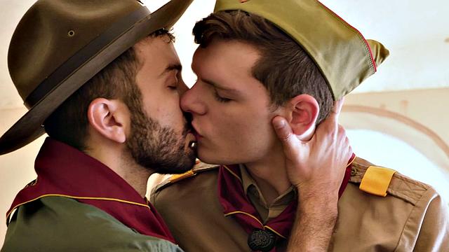 21yo twink scout fucked in tent by elder with hairy chest