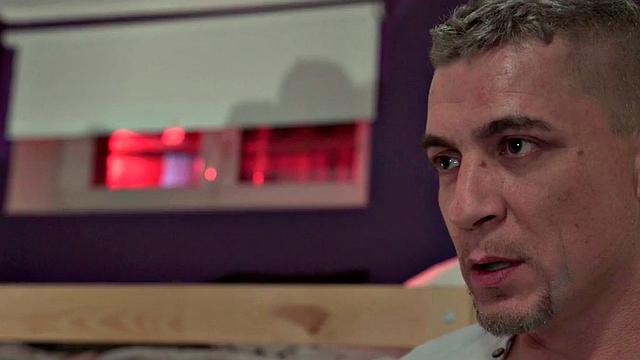 Big-titted hostel babe and her inked BFF pussynailed in threesome