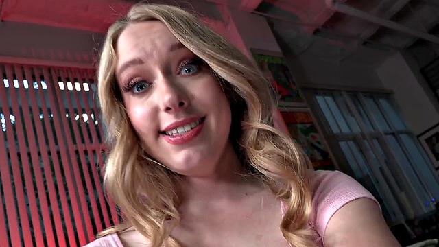 POV amateur 21yo cutie with small boobs gets nailed in muff