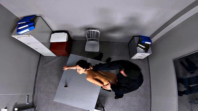 Babe receives a lot of cum after being nailed by security in station