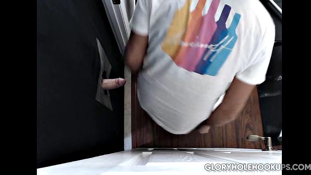 Interracial Gloryhole Blowjob