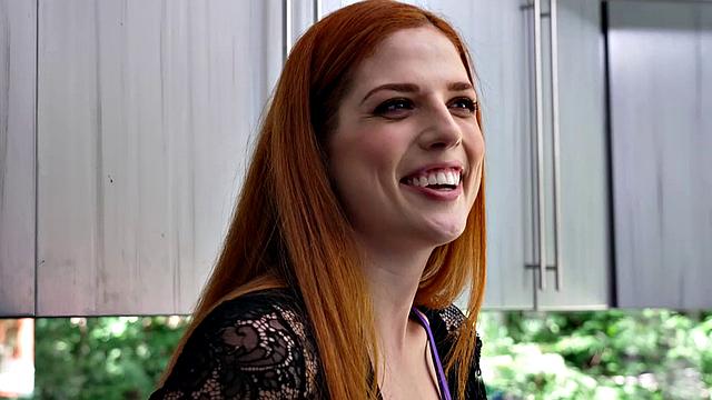 Big titty tattooed babe Payton Preslee fucks neighbor while husband away