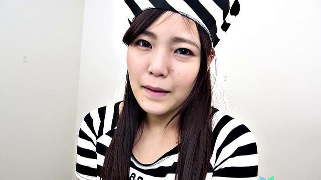 Manami Takashima has thong panties on under her costume