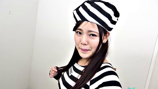 Manami Takashima has thong panties on under her costume