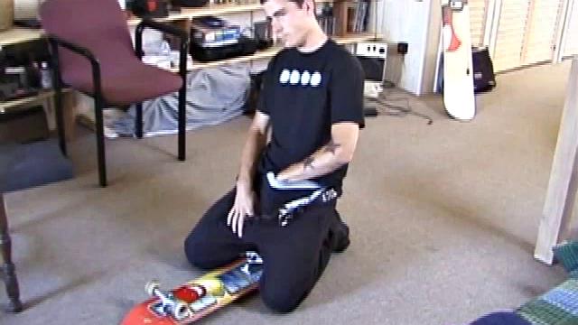 Dan Gets his Cock Hard and Edges to a Long Stroke Show, Then Pumps his Load Onto the Board.