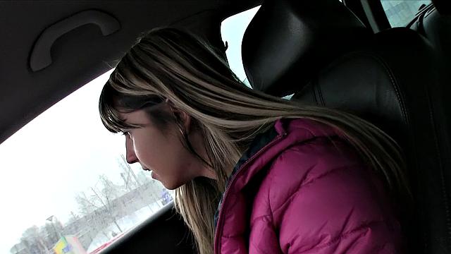 Cute cutie gets pounded hard by stranger in car POV fantasy