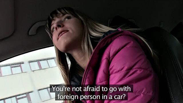 Cute cutie gets pounded hard by stranger in car POV fantasy