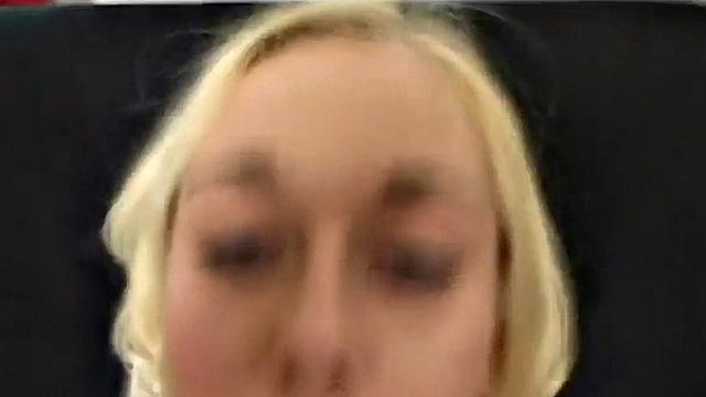 Blonde teen gets her tight pussy drilled hard and fast in close-up POV action