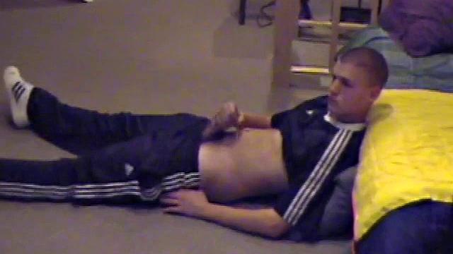 Lance can't hold back and strokes his cock with intense passion