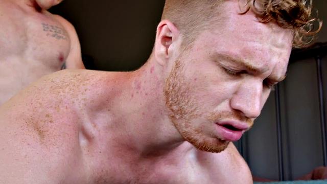 Athletic cocksucker doggystyled by stud till he cums