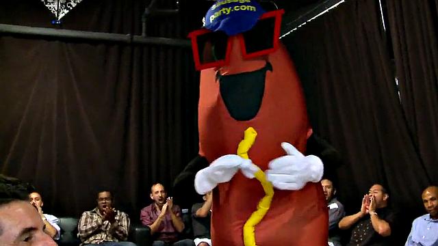 Real party male stripper gets blowjob by guys