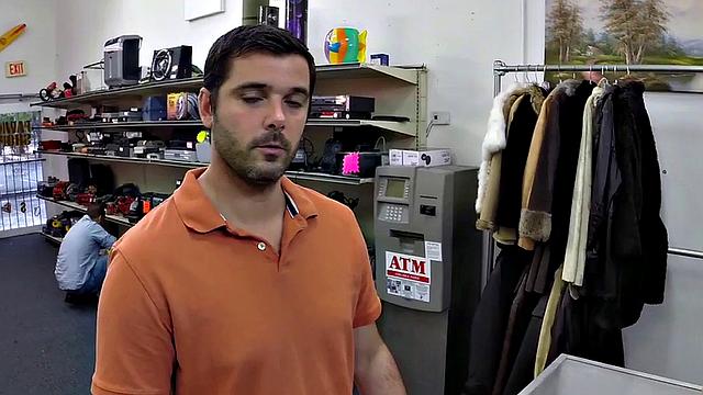 Amateur gaypawn fucked by owner after blowjob