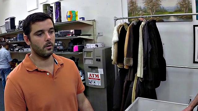 Amateur gaypawn fucked by owner after blowjob