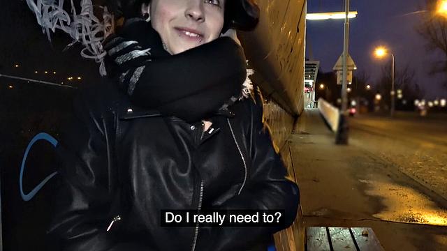 Czech car fun after public blowjob