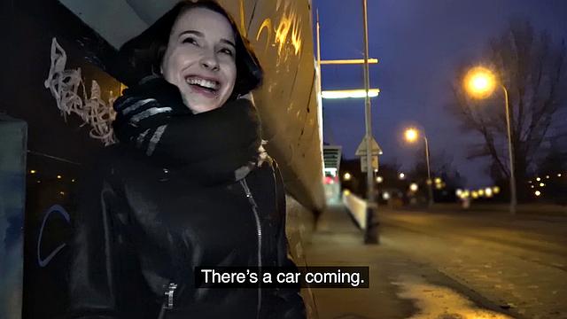 Czech car fun after public blowjob