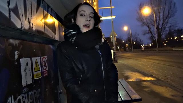 Czech car fun after public blowjob