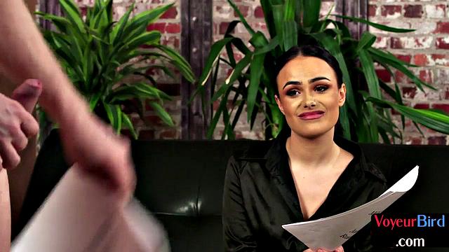 British MILF in high heels enjoys erotic sofa session with her smiley face on