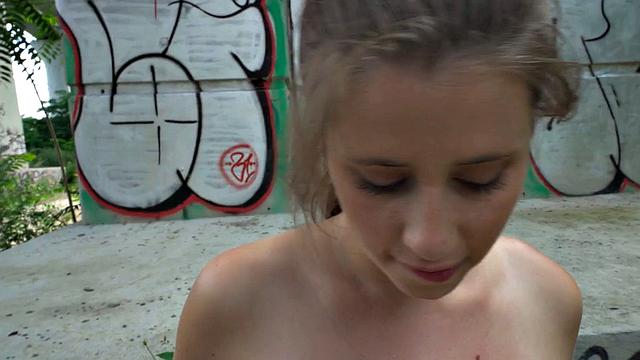 Picked up public babe POV fucked outdoor by sex agent