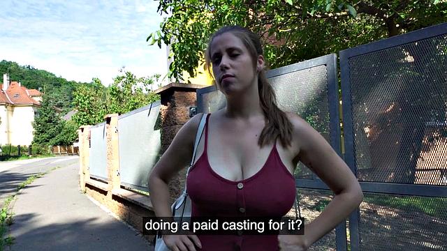 Picked up public babe POV fucked outdoor by sex agent