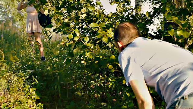 old4k. posh girl is taken to clearing to be nailed by the older tourist