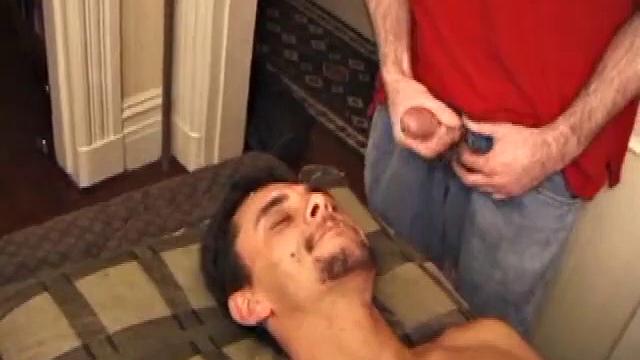 Tag, Mike Rimmer, Rod Filler and Silver are all relaxing after a busy day. Silver climbs on the massage table and the boys give him some physical attention.