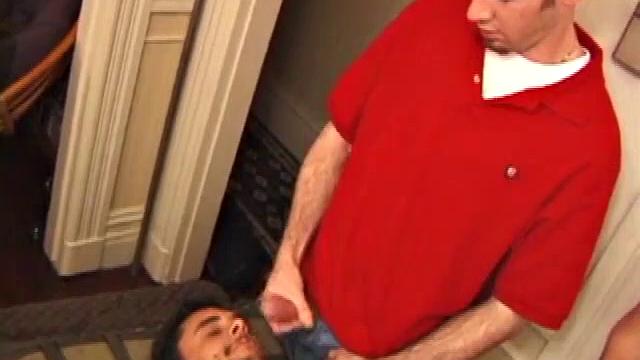 Tag, Mike Rimmer, Rod Filler and Silver are all relaxing after a busy day. Silver climbs on the massage table and the boys give him some physical attention.