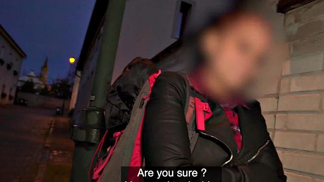 Real babe picked up and oiled for fuck by priest in outdoor van