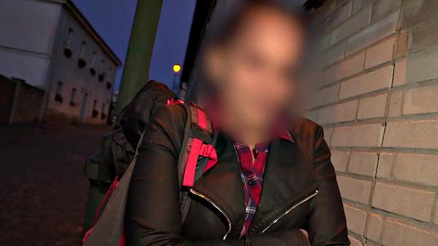 Real babe picked up and oiled for fuck by priest in outdoor van