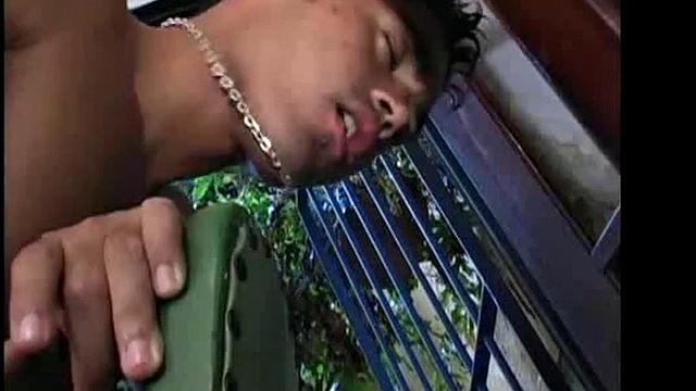 It's a Rainy Day and a Muscular Guard Phones his Friend for a Little Action