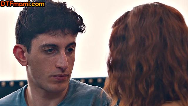 Busty stepmom riding her stepson