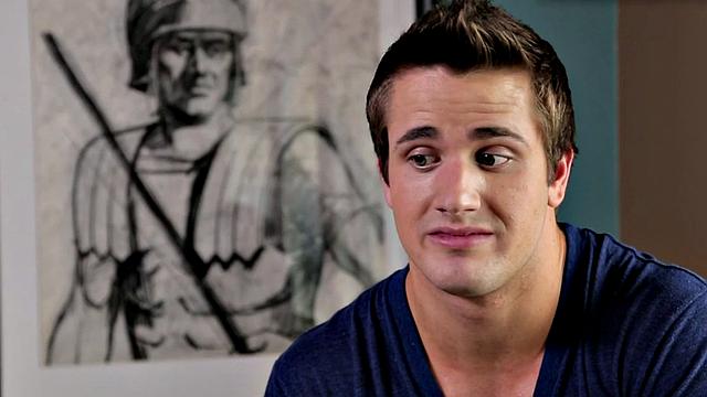 Amateur hunk teasing body and stroking shaft solo