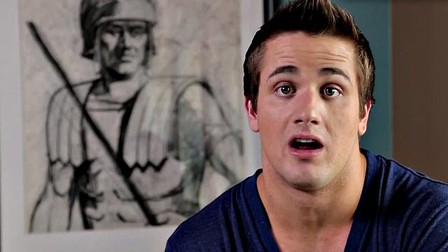 Amateur hunk teasing body and stroking shaft solo