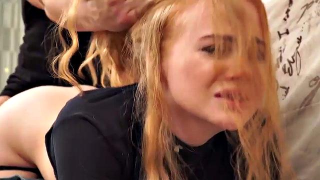 DEBT4k. Graceful ginger on boner because she bought a TV
