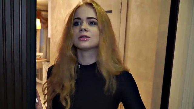 DEBT4k. Graceful ginger on boner because she bought a TV