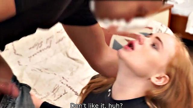 DEBT4k. Graceful ginger on boner because she bought a TV