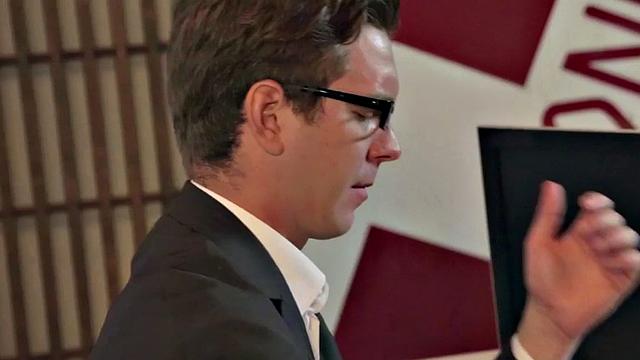 Office babes in lingerie share cock and jizz in 3way