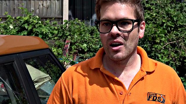 Blonde amateur with glasses & bra gets naughty in car & spooning with her doggy-style partner