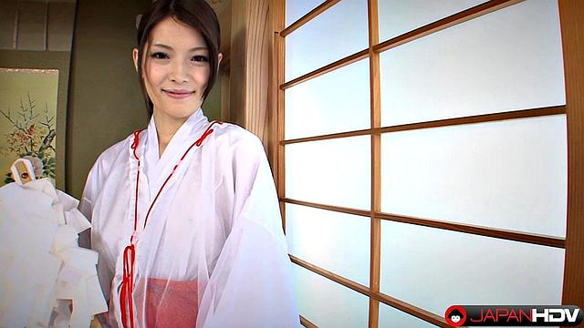 анна кирисима в кимоно заводит по-взрослому - чистая японская страсть
