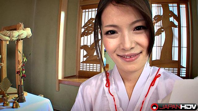 анна кирисима в кимоно заводит по-взрослому - чистая японская страсть