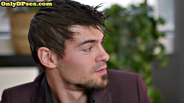 Gorgeous horny babe in 3some