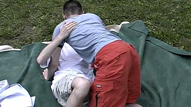 Adorable twinks Jarrin and Jaycee are out for a Sunday drive, looking for a nice secluded spot to picnic. They set out the blankets, but these guys are too horny to think about eating.