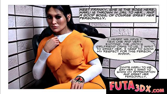 Futa3DX - Hot Blonde Gets Fucked In Prison Futa Style