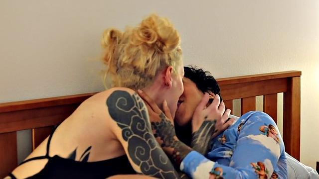 Real amateur spoils inked slut