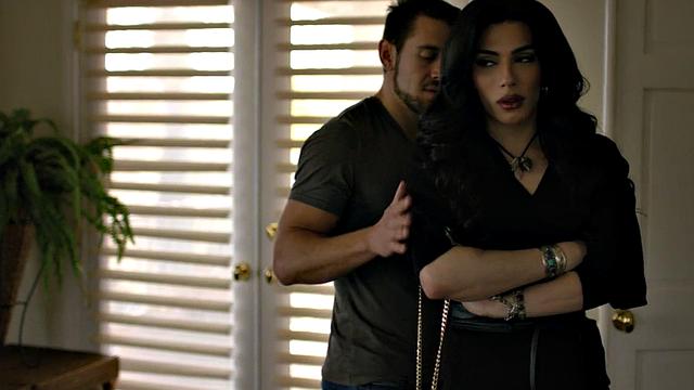 Realtor tgirl sucking buyer before bareback sex