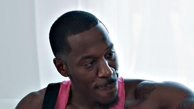 Black gay hardcore fucks white stud in wet anal hole