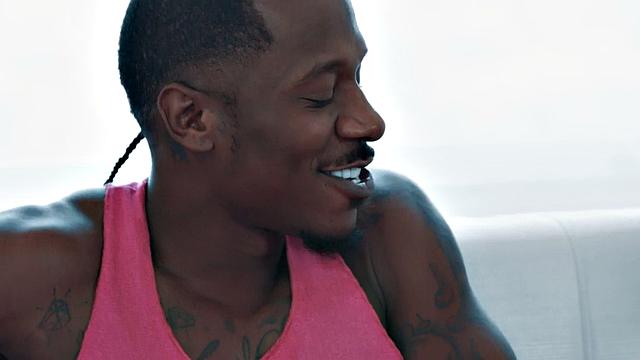 Black gay hardcore fucks white stud in wet anal hole