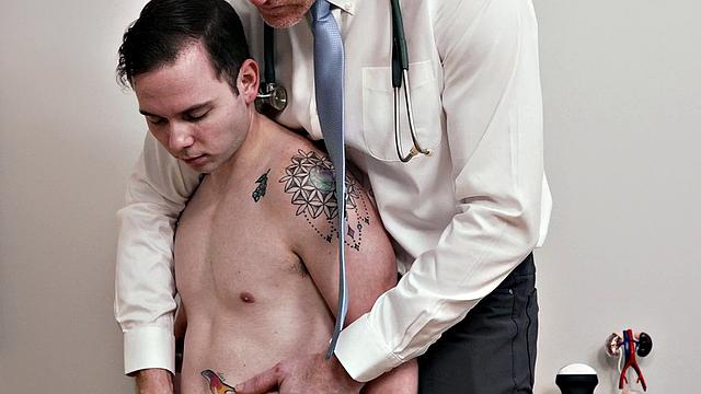 Petite twink fucked by doctor in infirmary